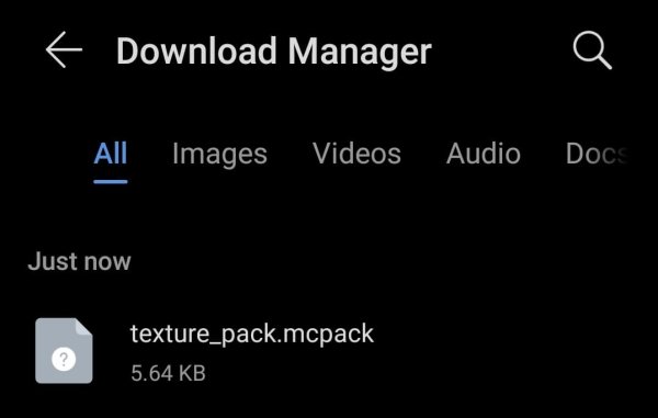 Download manager with texture file on Android