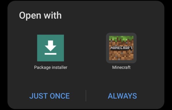Open texture pack on Android with Minecraft