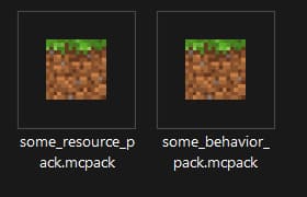 mcpack of the Add-on files on Windows