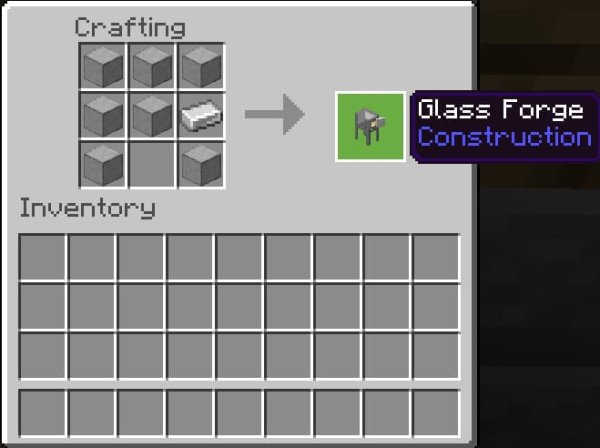 Craft recipe for Glass Forge.