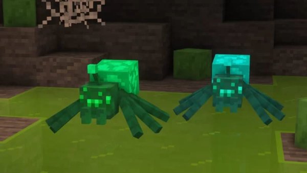 Green and Blue spiders