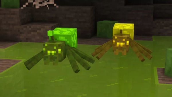 Green and Yellow spiders