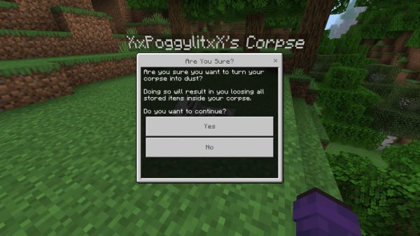 Turn Corpse Into Dust Dialog UI