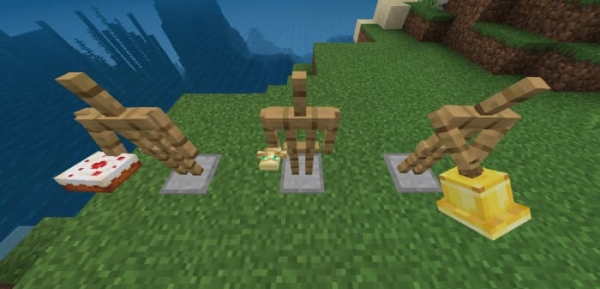 3D cake, totem and bell items