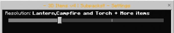 3D Items subpack settings (screenshot 1)