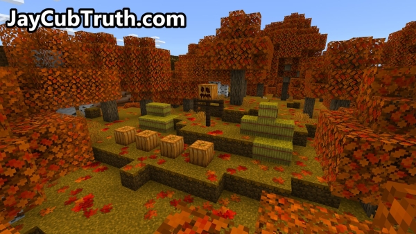 Screenshot of the world with Autumn Leaves pack