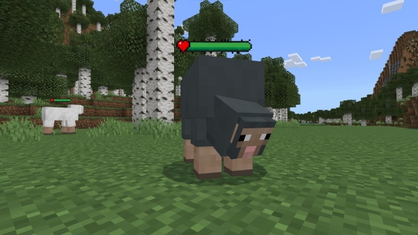 Sheep with health bar and icon