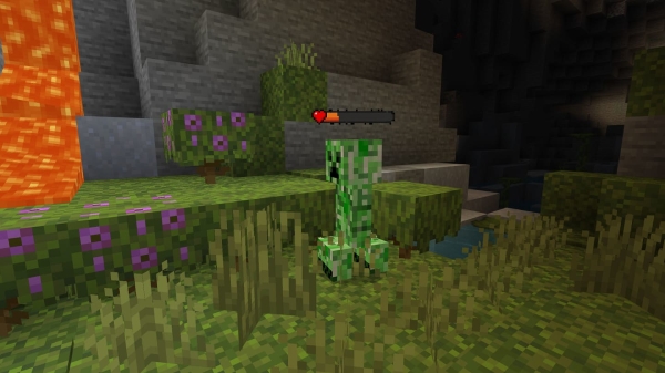Creeper with health bar and icon