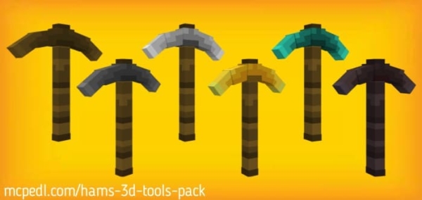 New textures and models of pickaxes