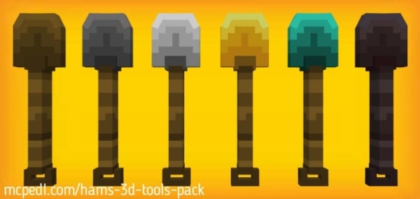 New textures and models of shovels