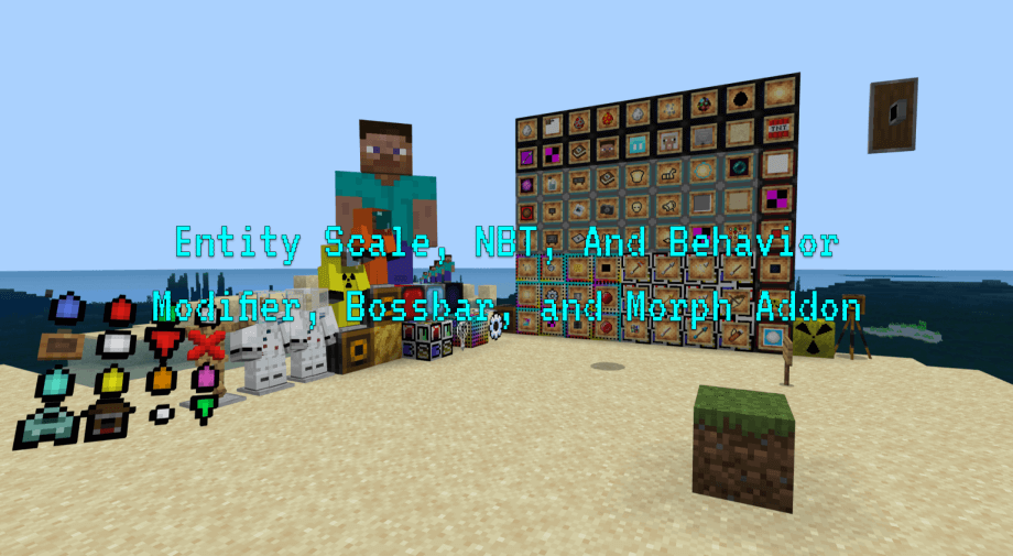 Thumbnail: 8Crafter's Entity Scale, NBT, and Behavior Modifier, Bossbar, and Morph Addon v1.8.0 (1.20.80 UPDATE!)