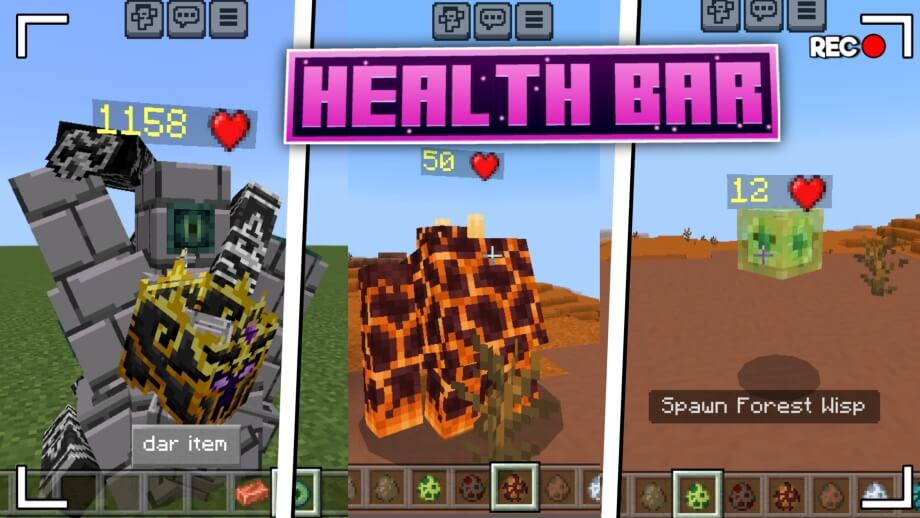 Thumbnail: Health Bar 1.20.80 (works with monster addons)